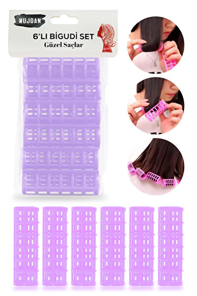 MUJGAN 6'lı Bigudi Seti – Güzel ve Hacimli Saçlar için Pratik Şekillendirme