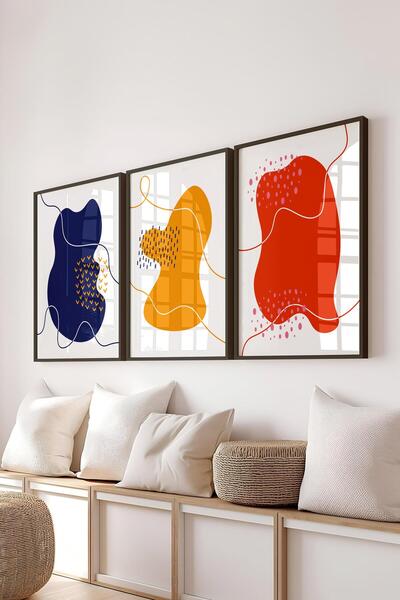 Postifull Set de pictură cu cadru, 3 bucăți cadru negru și set de postere cu ...