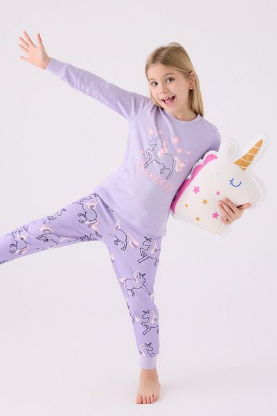 Rolypoly Σετ πιτζάμες Roly Poly 3477 Waiter Princess για κορίτσια λιλά μακρυμάνικο