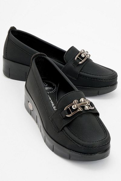 Ccway Blugi negri - Pantofi casual pentru damă cu cataramă