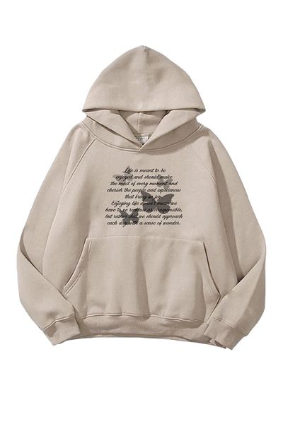 Carpe Cream Life Is 3 Thread Oversize Sweatshirt