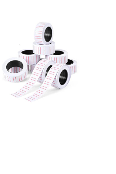 ERKAN Etichetă Motex în dungi albe de 12x21 mm - 12 ROLE