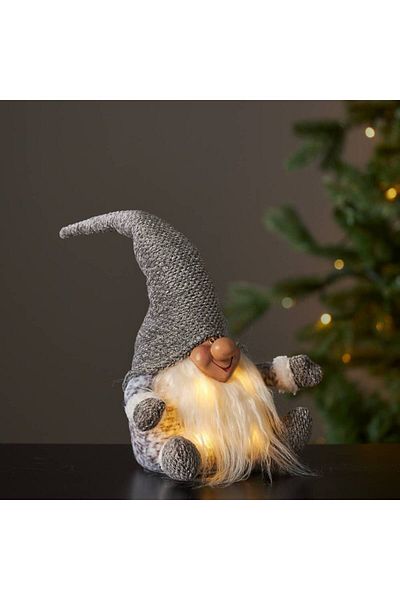 Eglo 411472   "Joylight" Led Plastic Textile Fabric - Gray-White 34cm Height Dwarf