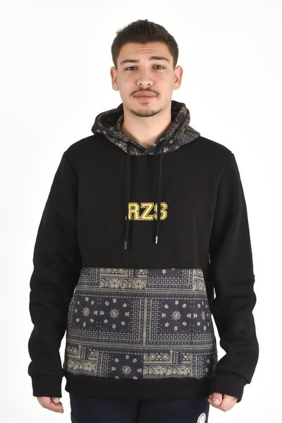 ATMACASM Zipple Printed Sweatshirt with Hood and Pocket