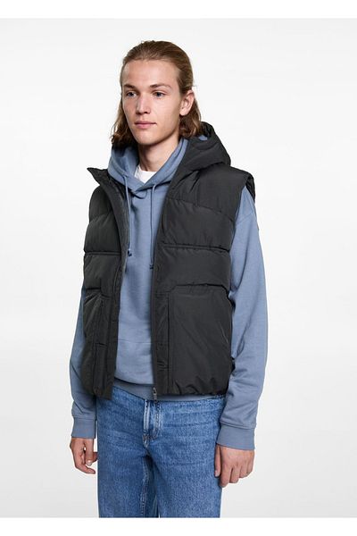 Mango Teen Hooded quilted vest