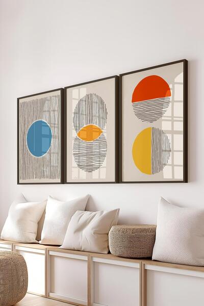 Postifull Set de pictură cu cadru, 3 bucăți de cadru negru și set de postere ...