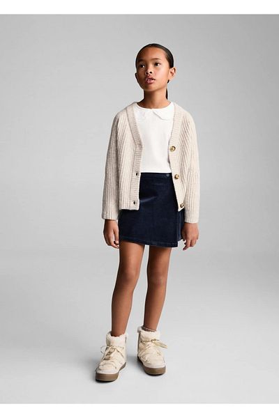 MANGO Kids Βρεφικό μπλουζάκι με γιακά