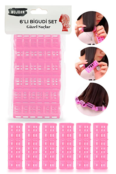 MUJGAN مجموعة أدوات تجعيد الشعر المكونة من 6 قطع - تصميم عملي للشعر الجميل وا...