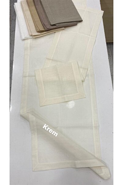 DUYGU KUMAŞ Köşe Çevrili Linen Kumaş Salon Set