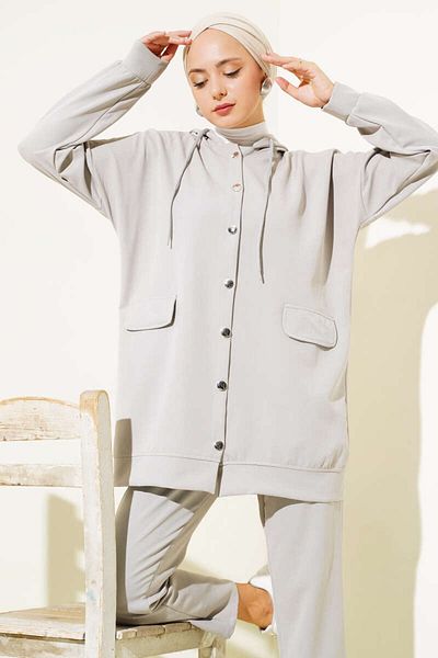 VOLT CLOTHİNG Women's Metal Buttoned Double Suit