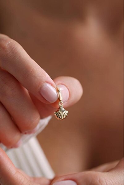 Tufanlar Kuyumculuk 14 Ayar Altın Deniz Kabuğu Charm (Kolay Kilitli)