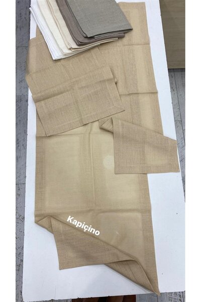 DUYGU KUMAŞ Köşe Çevrili Linen Kumaş Salon Set