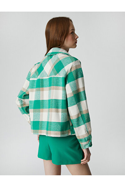 Koton Μπουφάν Ξυλοκόπος πουκάμισο με μακρυμάνικο τσέπη με κουμπιά