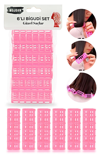 MUJGAN 6'lı Bigudi Seti – Güzel ve Hacimli Saçlar için Pratik Şekillendirme