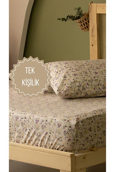 sutra Nermince Series 100% Cotton Akfil Single Elastic Sheet Set