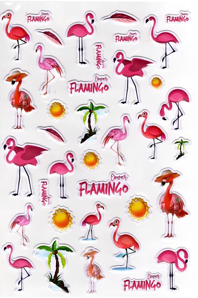 Limmy Σημειωματάριο με αυτοκόλλητο Flamingo A4 - Αυτοκόλλητο με ανάγλυφο και Planner (lim551)