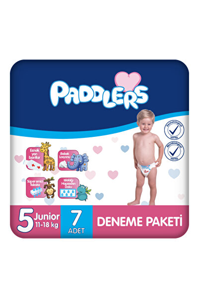 Paddlers Bebek Bezi 5 Numara Junior 7 Adet (11-18 KG) Deneme Paketi