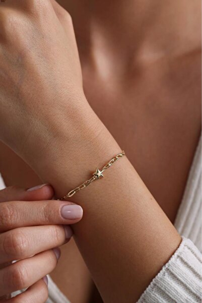 Tufanlar Kuyumculuk 14 Ayar Altın Ataç Tasarım Bileklik Ekm4842