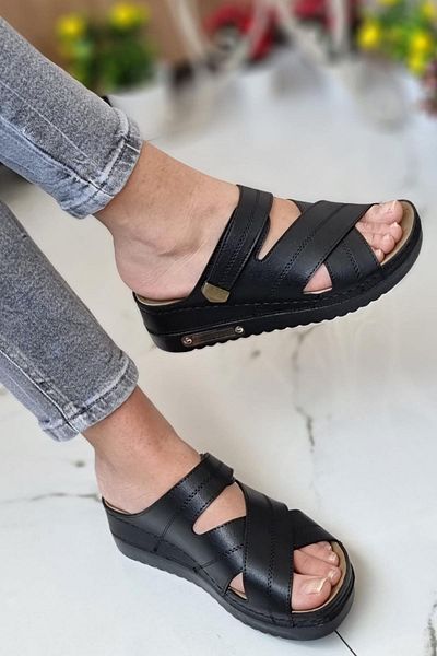 Neon Shoes Budi Women's Stylish Comfortable Daily Slippers Anatomical Orthopedic Sole Artificial Leather Mother Out Home Slippers