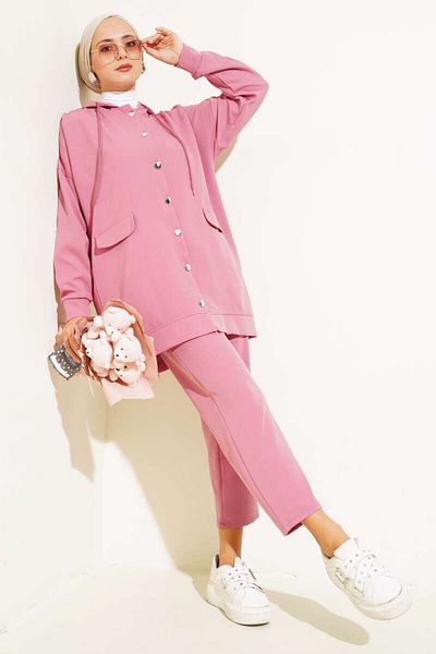 VOLT CLOTHİNG Women's Metal Buttoned Double Suit