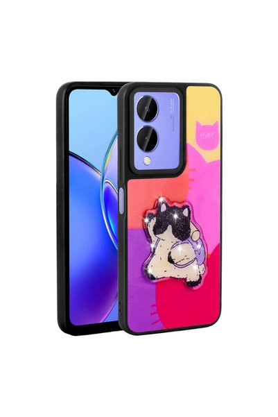 Ummeslem Compatible Case for Vivo Y17S Case Shining Embossed Iconic Figure Am...