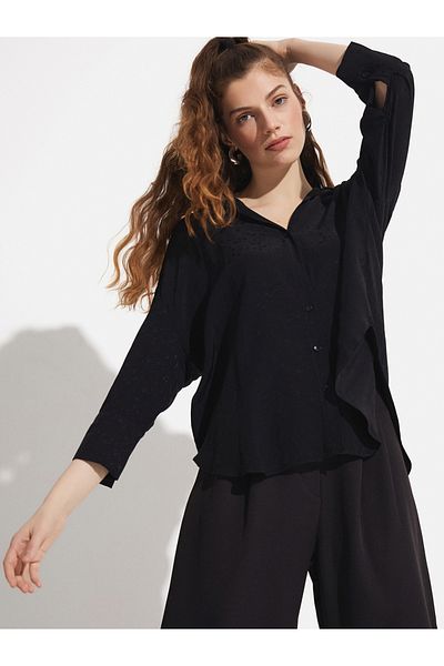 June By Styli Regular Fit Woven Shirt with Spread Collar