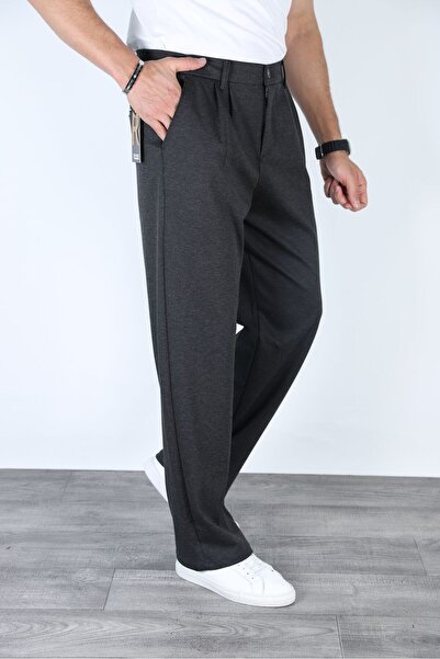 Rokın's BAGGY ÇİFT PİLELİ KIŞLIK ÖRME BELİ LASTİKLİ RAHAT KESİM KLASİK BOL PA...