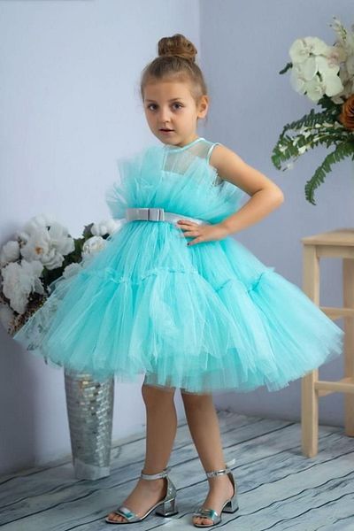 Mnk Baby&Kids Girl's Angel Evening Dress with Tutu Skirt MNK0581 MINT GREEN
