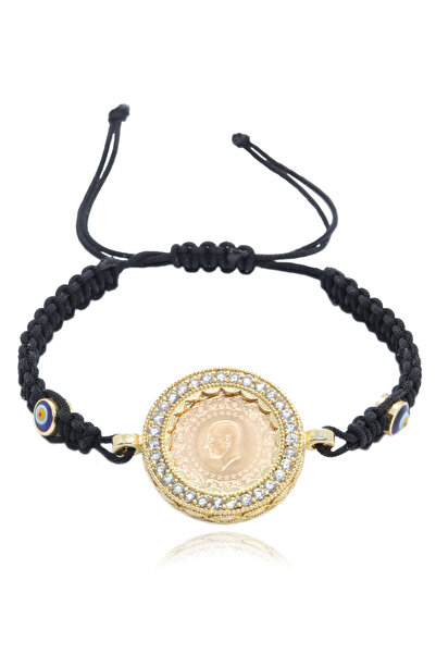 Yıldız Kuyumculuk 22 Ayar Çeyrek Altınlı İpli Bileklik