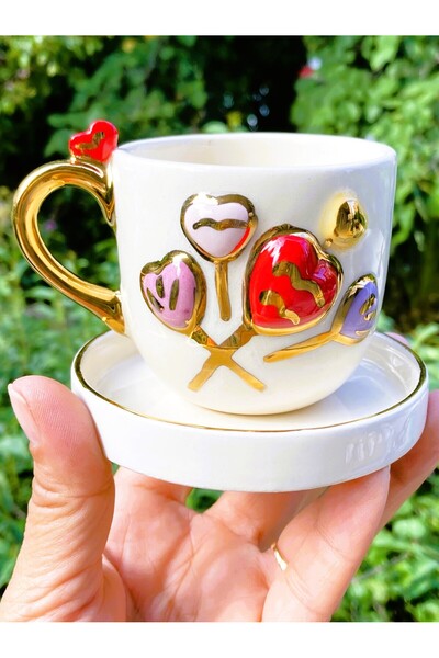 Celines Wonders كوب مطلي بالذهب عيار 24 قيراط عالي الجودة، كوب مصنوع يدويًا م...