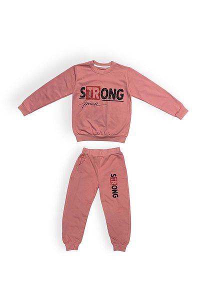 Mnk Baby&Kids Φούτερ για κορίτσια - Δυνατό μοτίβο, Dusty Rose MNK0625