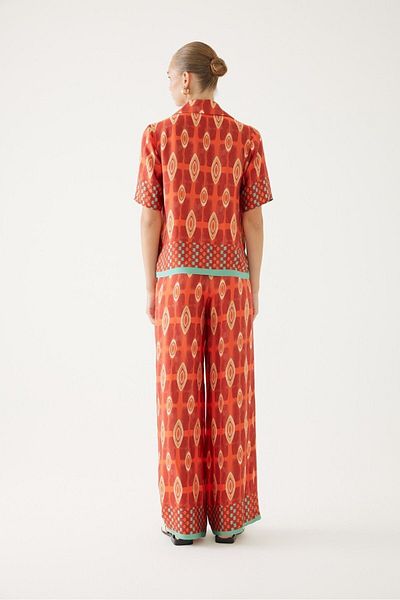 Exquise Colorful Baklava Sliced Trousers Model