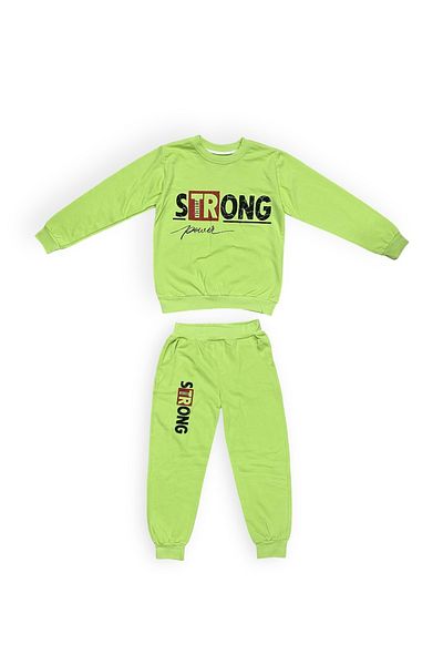 Mnk Baby&Kids Πράσινη φόρμα για κορίτσια - MNK0625, Ισχυρό μοτίβο