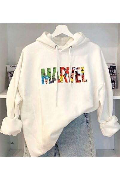 LAVİTTA Moopi Trend-Unisex Sweatshirt MARVEL Baskılı Hodies 3 iplik Kompakt K...