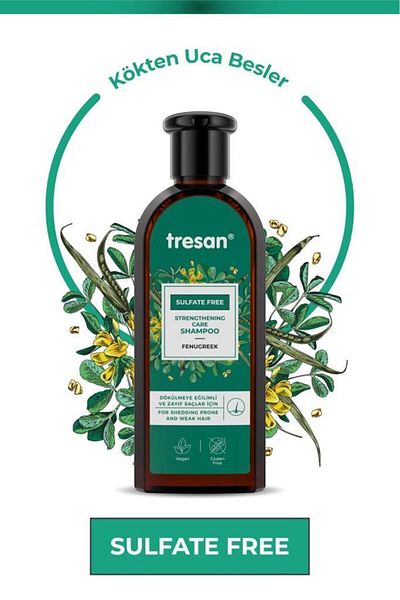 Tresan 300 ml Fenugreek - Strengthening and Sulfate-Free Care Shampoo