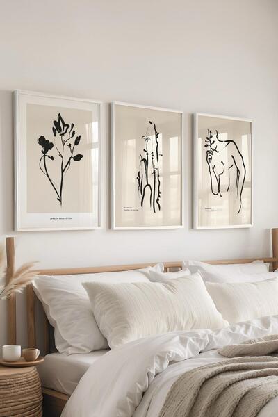 Postifull Set de pictură cu cadru, 3 bucăți de cadru alb și set de postere cu...