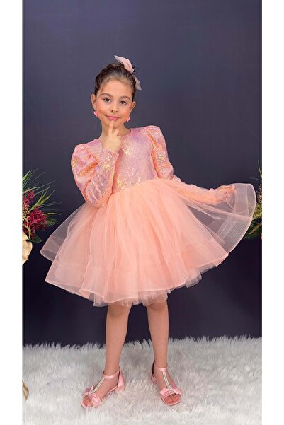 Mnk Baby&Kids Tutu Gren φούστα για κορίτσια με παγιέτες μακρυμάνικο Kikidi φόρεμα MNK0583 SOMON