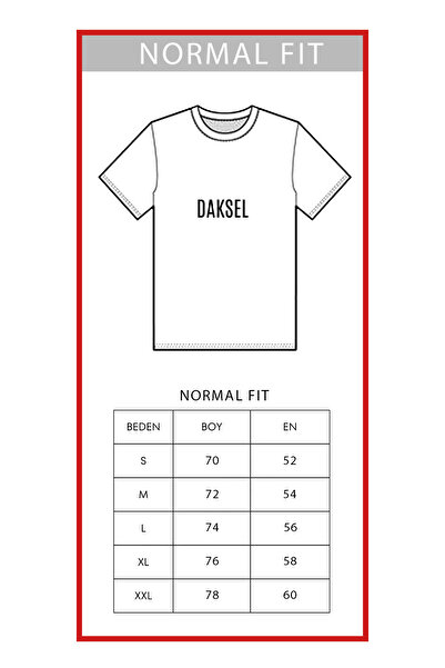 DK DAKSEL Ανδρικό βαμβακερό μπλουζάκι σε μπλε Navy Color Regular Fit