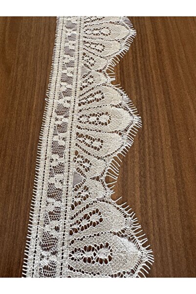 KARAASLAN Beyaz Sakallı Kirpikli Dantel 9 Cm (3 MT)
