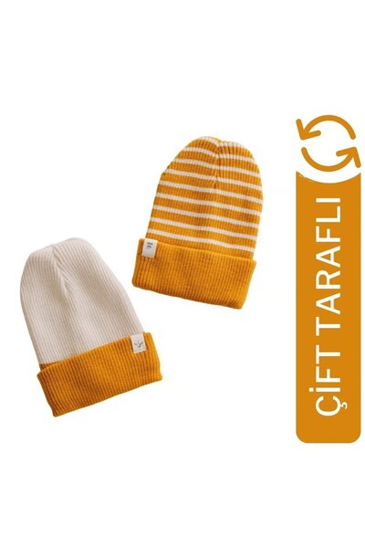 Mama Yoyo Baby&Kids Mama Yoyo Çift Taraflı Çocuk Bere Hardal 1-4 Yaş