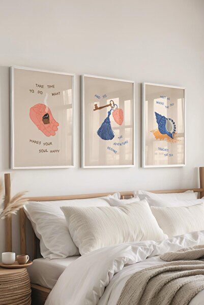 Postifull Set de pictură cu cadru, 3 bucăți de cadru alb și set de postere cu...