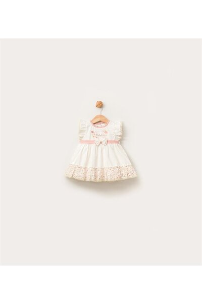 Babydola Kız Bebek Kısa Kollu Elbise-13656