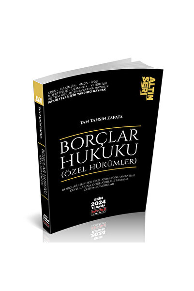 Savaş Yayınevi Borçlar Hukuku Özel Hükümler Konu Anlatımı Altın Seri - Tan Tahsin Zapata 2024