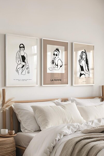 Postifull Set de pictură cu cadru, 3 bucăți de cadru alb și set de postere cu...