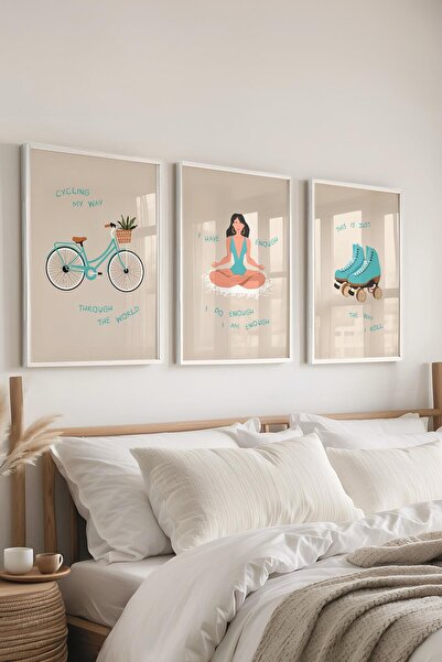 Postifull Set de pictură cu cadru, 3 bucăți de cadru alb și set de postere cu...