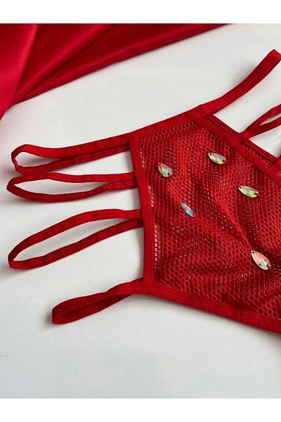 Gece İncisi Stone Detailed Mesh String