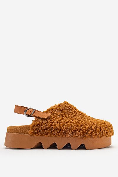 Dericlub Deri̇club Women's Plush Sandals - Thick Sole Zy 8005 Taba