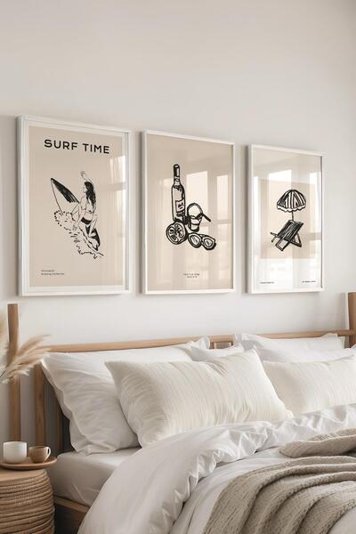 Postifull Set de pictură cu cadru, 3 bucăți de cadru alb și set de postere cu...