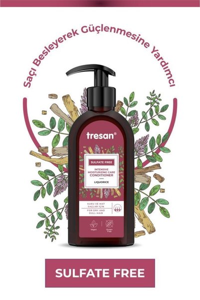 Tresan Licorice Root Intensive Moisturizing Sulfate-Free Hair Care Cream – Dry and Dull Hair (300 ml)