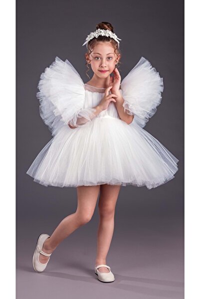 Mnk Baby&Kids Φούστα Tutu Puffy Sleeves Comotini Κοριτσίστικο βραδινό φόρεμα ...